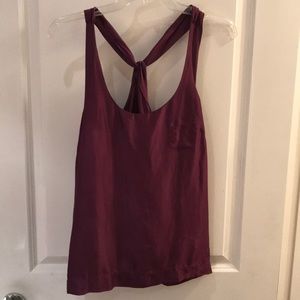 JCrew Purple 100% Silk Racerback Tank Size 6